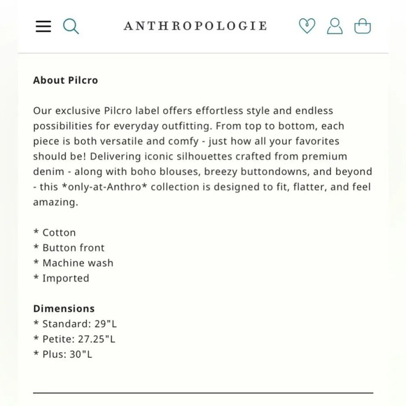 PILCRO by ANTHROPOLOGIE Smocked Buttondown in Pink Combo - Picture 10 of 10